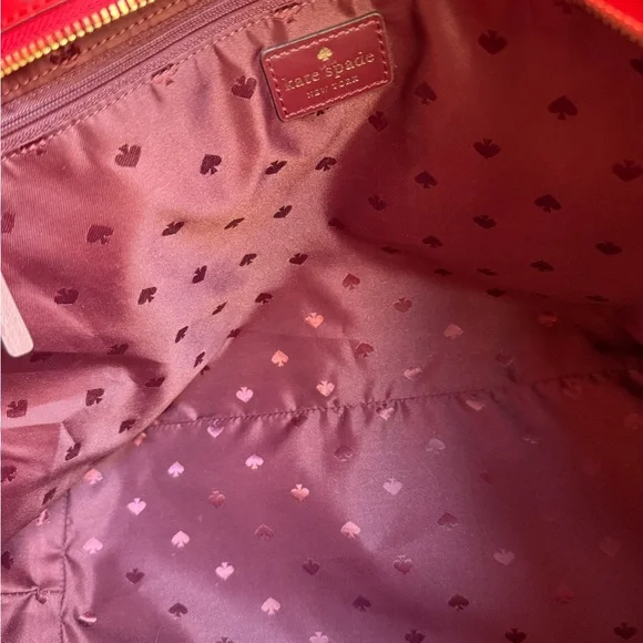 Kate spade Red Polka Dot Tote Bag no callouts only used a few times - Picture 10 of 13